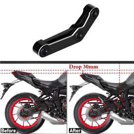 3D CNC Rear Suspension Lowering Link,Aluminum Black Suspension Linkage Lowering Compatible with MT07 XSR700 FZ07 R7 2014-2025 Dirt Bike Motorcycle