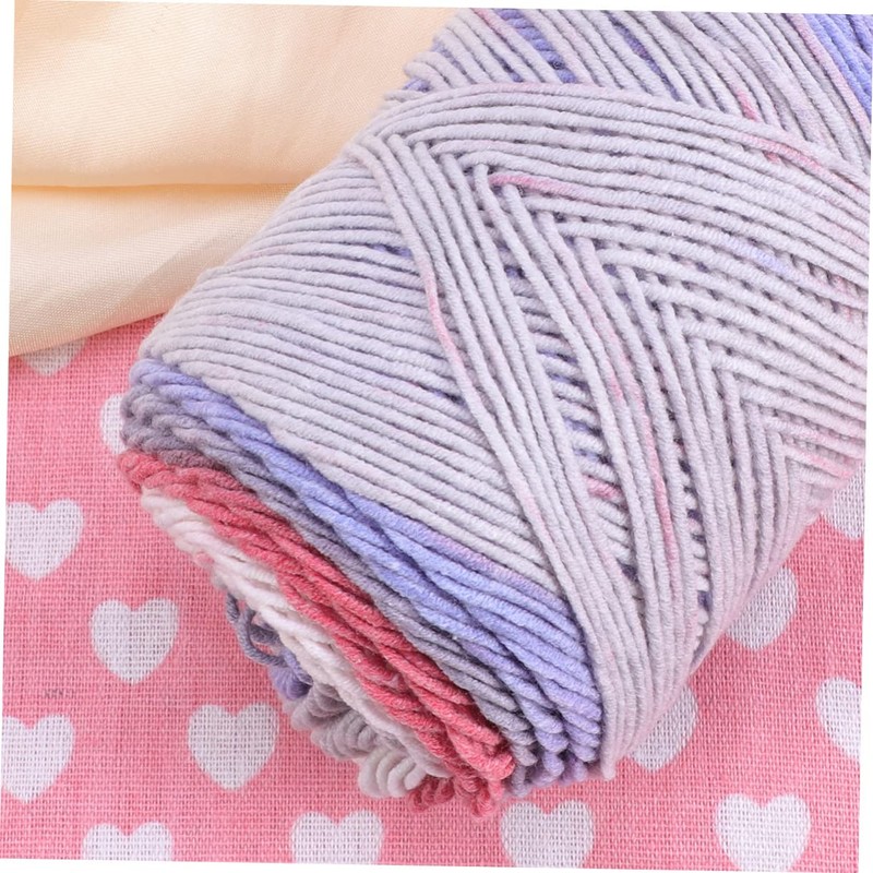 jojofuny 1 Roll Rainbow Colorful Knitting Woolen Yarn Ply Soft