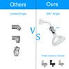 All Metal Adjustable Shower Angle Adapter, 360° Adjustable Swivel Shower