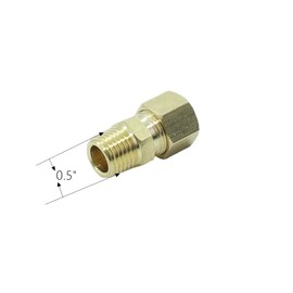 CDQBWKJGFJ 5 Pcs Brass Tube Fitting 3/8" Tube OD Compression x 1/4" NPT Male Pipe Connector