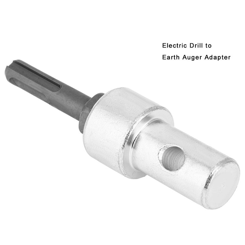 Moofey Ice Auger Drill Adapter, Earth Auger Drill Bit Attachment,