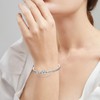 GNOCE Charm Bracelet With Safety Chain Stainless Steel Snake Chain
