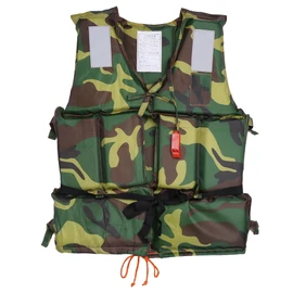 Camouflage Adult Boating Swimming Life Jacket Buoyancy Aid Polyester Floating Foam with Whistle