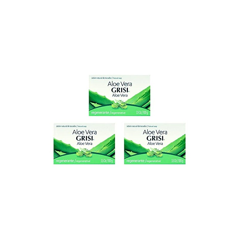 Grisi Aloe Vera Hydrating Soap Bar 3.5 Oz (Pack of