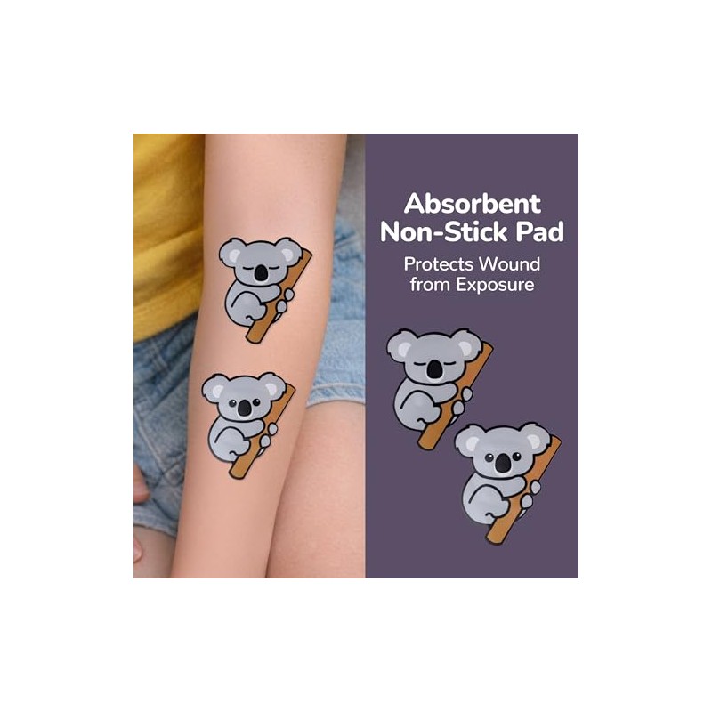 BioSwiss Vendas autoadhesivas con forma de koala, sin látex, estériles,