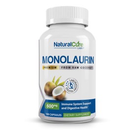 Natural Cure Labs Premium Monolaurin – 600mg, 100 Capsules