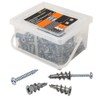 T.K.Excellent Assortment of Cavity Wall Plugs Zinc for Plasterboard (Pack