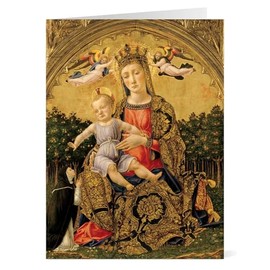 Religious Christmas Cards 15 Boxed with Envelopes, Christian Holiday Cards to Send Happy Christmas Greetings, Madonna and Child with Angels, Metropolitan Museum of Art