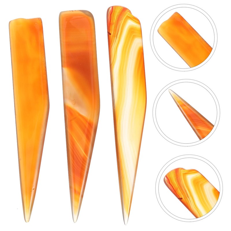 TEHAUX Burnisher for Jewelry 3pcs Set Smooth Polishing Tools for