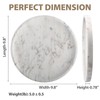 Koville Greek Natural Marble Tray for Bathroom Countertop, 9.8" Diam