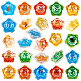 Baby Bath Toys, 26pcs Starfish Floating Bath Toys Bathtub Alphabet Letters Set, Montessori Educational Water Pool Toys for Kids Ages1 2 3 4 Preschool Learning Educational Gifts