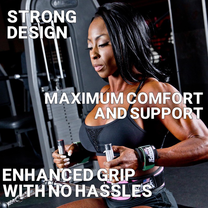 Schiek Wrist Wraps Bandages, Green, One Size