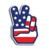 Real Sticky 5" USA Peace Sign Sticker American Flag Love