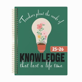 Teacher Planner 2025-2026 A4 Academic Diary, Jul. 2025 - Jun. 2026,8.5" x 11",Mid Year Teacher Diary, Plan Book with Pocket Folder, Color Tabs