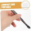 VICASKY 5pcs Stamp Collecting Tweezers Flat Grip Craft Tool for
