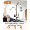 WANFAN Kitchen Sink Faucet with Pull Down Sprayer 2 Handle