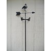 The Lazy Scroll Flamingo Garden Style Weathervane Wrought Iron