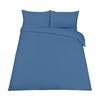 EGYPTO Polycotton Mid Blue Single Duvet Cover Set - Soft,