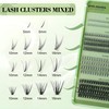 MOTIBACK Wimpern Extensions Set, 5mm-16mm Falsche Wimpern, Volumen Cluster Lashes,