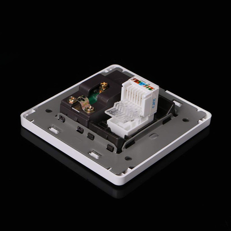 Faguo RJ45 Network Adapter+TV Antenna Coaxial Wall Mount Output Faceplate