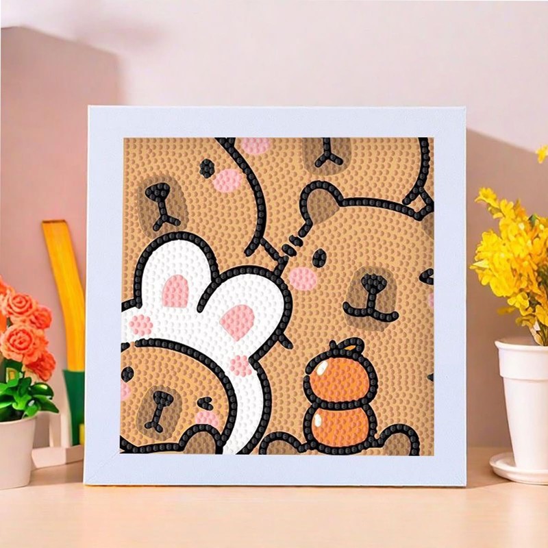 LJJINGXS Cute Capybara 5D Diamond Art Kits with Plastic Crate,DIY