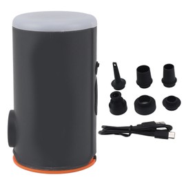 Electric Air Pump Multifunctional Rechargeable Portable Air Pump for Air Mattress Bed Swimming Ring Inflatable Couch Pool Float Toys Black Orange