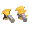 2Pcs Tongue Groove Router Bit 120° with Edge Banding Woodworking
