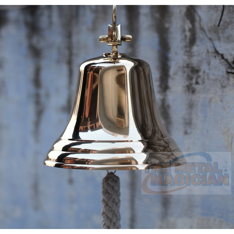 4" Solid Brass Bell Quality Marine Wall Mounted Ship Hanging