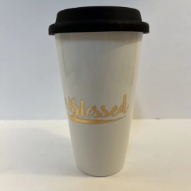 Hobby Lobby #Blessed  17.07 Oz Hobby Lobby Ceramic Travel Mug