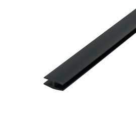 Outwater Plastic H Channel Fits Material 1/8 Inch Thick Black Styrene Divider Moulding 46 Inch Length (Pack of 2)