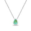 GemStar USA Sterling Silver Polished Simulated Turquoise Teardrop Minimalist Dainty