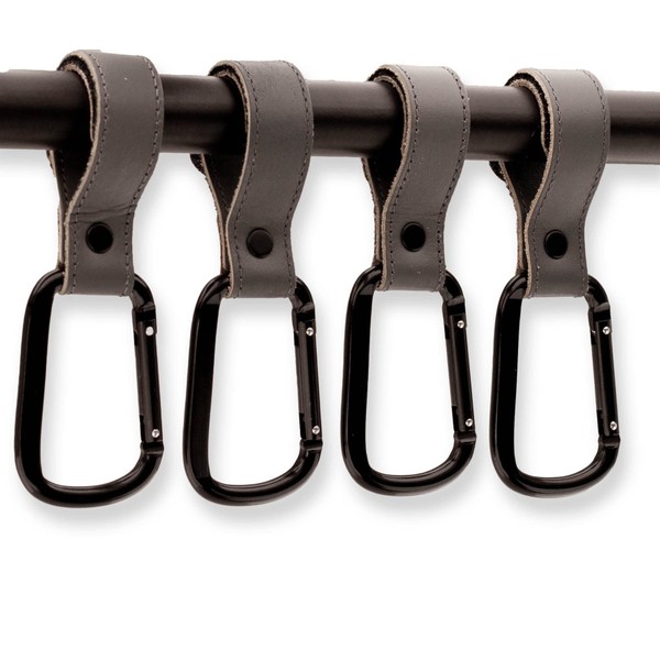 Brute Strength - Leather Stroller Hooks - Gray 4X -
