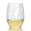 Well Told Engraved New York City Map Stemless Wine Glass,