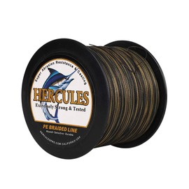 HERCULES Super Cast 1000M 1094 Yards Braided Fishing Line 120 LB Test for Saltwater Freshwater PE Braid Fish Lines Superline 8 Strands - Camo, 120LB (54.5KG), 0.58MM
