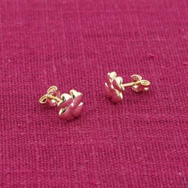 trendor Women's Earrings Clover Gold 333 / 8K Fashionable Earrings Made of Real Gold, Elegant Gift Idea for Women, 15543, Yellow Gold
