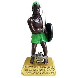 Santo Orisha Estatua Orisha Statue Orisha Ogun Estatua Car Ogun Decor Catholic Statue (4.5 Inch)