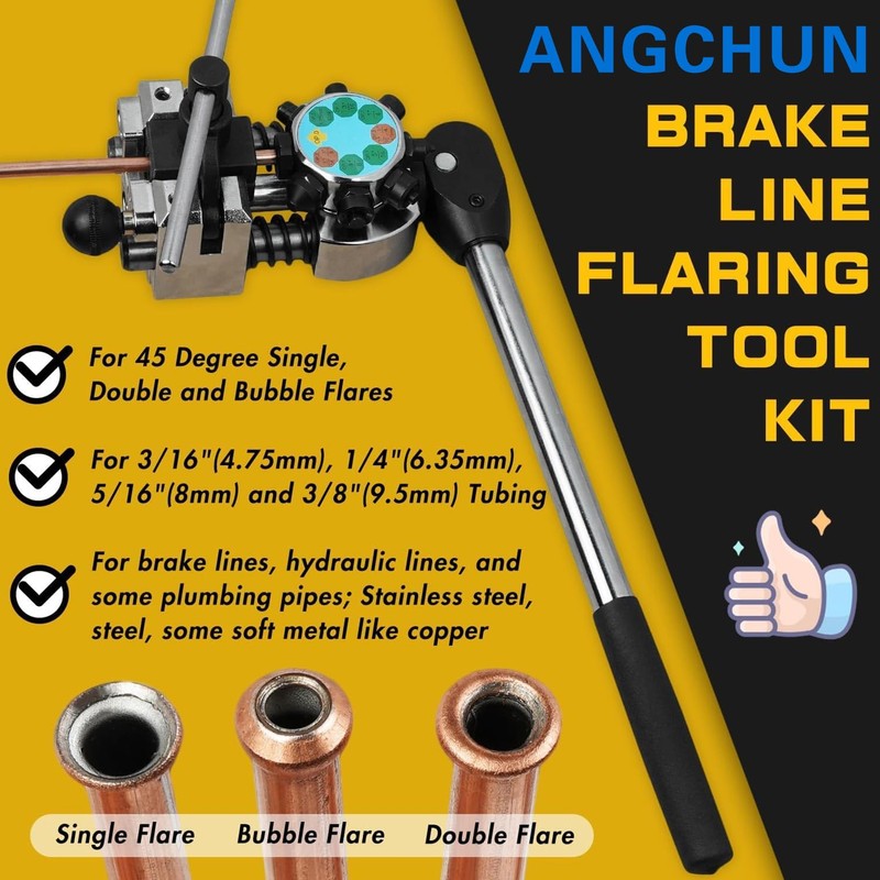 Professional Brake Line Flaring Tool Kit - 45 Degree Single,