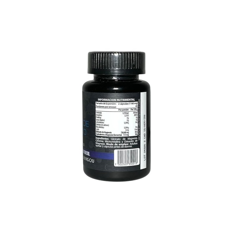 Glicinato de Magnesio HQL 90caps de 580mg