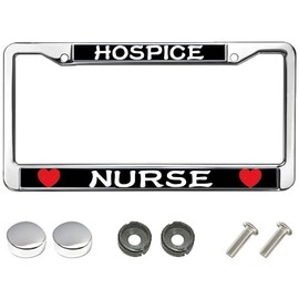 Great Nurse Saying Black Car Chrome License Plate Frame Nurse Gifts Metal Chrome Auto License Plate Frame Cover