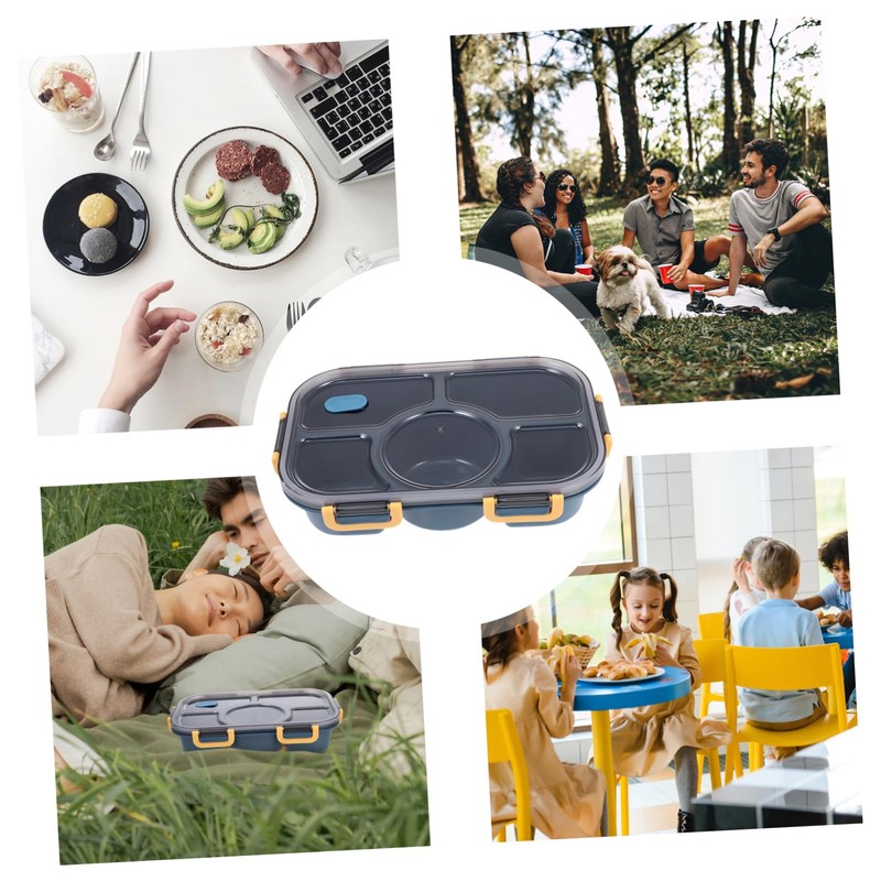Mikinona Adult Lunch Box Leakproof Insulated Portable Lunch Box for
