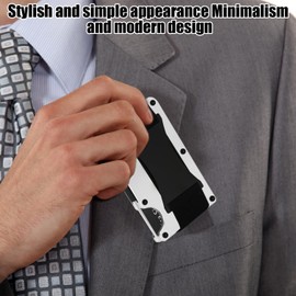 Wallet Elastic Band Replacement, Minimalist Wallet Repair Kit Including Screws and Screwdriver Black Elastic Cash Strap Replacement for Men