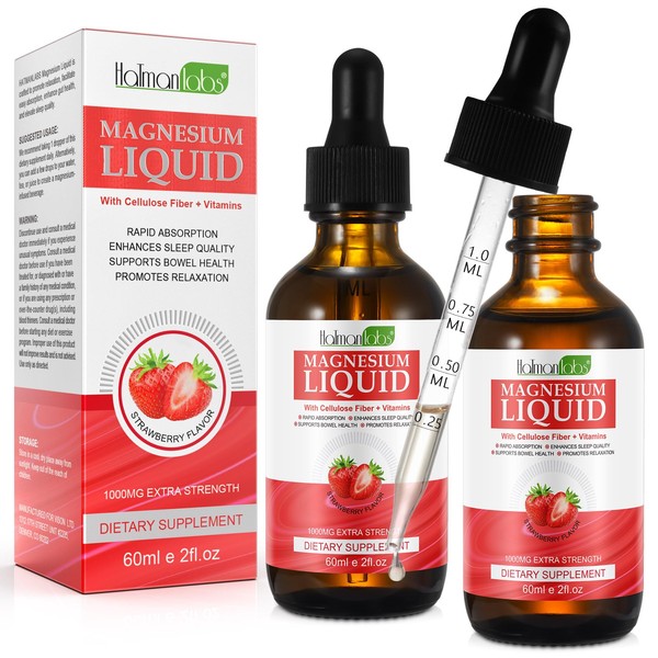 XAYGHE 2PCS Liquid Magnesium Glycinate 60ml (4 Month Supply) -