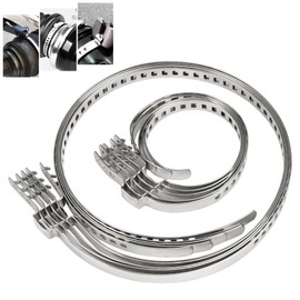 Pack of 10 CV axle boot clamps, universal axle boot clamps, stainless steel CV hose clamps set, 5 pieces large and 5 pieces small adjustable clamp axle boot for most cars