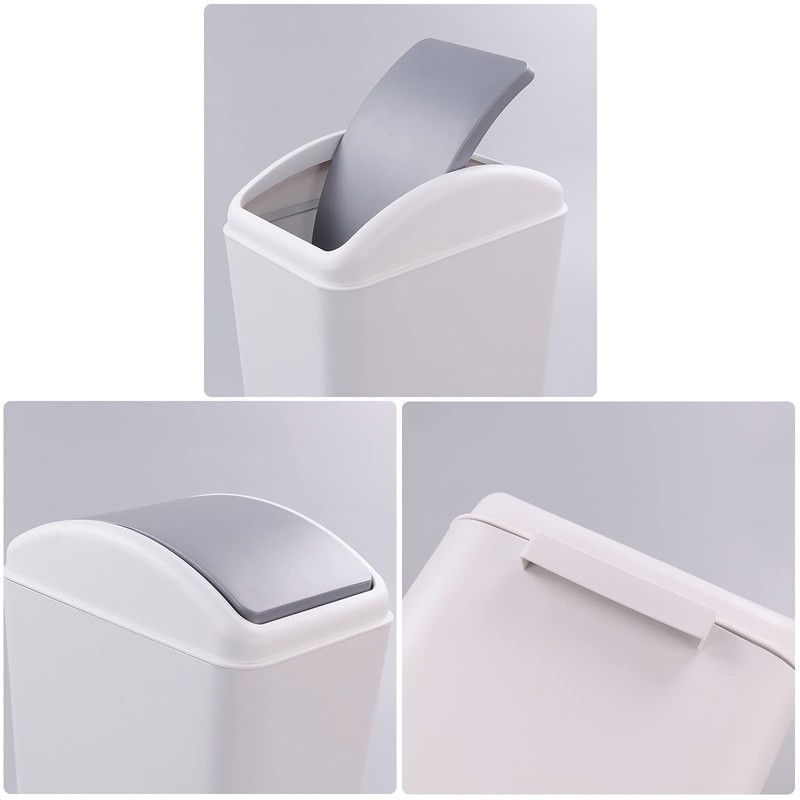 Ggbin 10 L Plastic Trash Cans, Swing Trash Bins