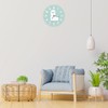 GRAVURZEILE Children's Llama Wall Clock - Silent Children's Wall Clock
