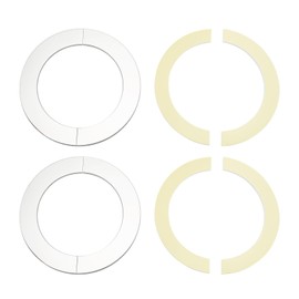 The Lord of the Tools 2 Sets Pipe Hole Decorative Cover 125mm Stainless Steel Pipe Collar Rosette for Exhaust Pipe Heater Pipe Water Stove Pipe