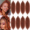 8 Packs Springy Afro Twist Hair 10 inch Pre-Separated Kinky