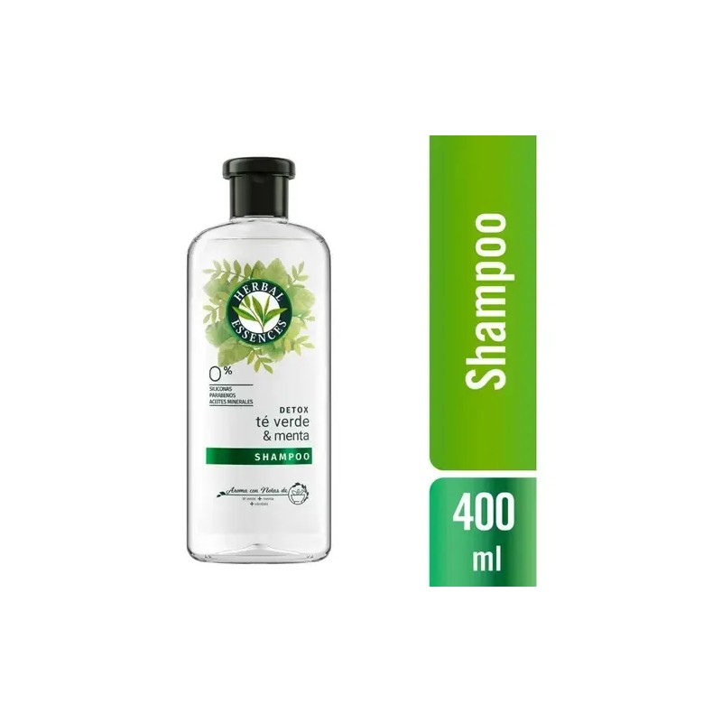 Shampoo Herbal Essences Detox Té verde & menta 400 ml