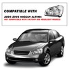 SOCKIR Headlight Assembly Pair Compatible with 2005-2006 Altima 4 -