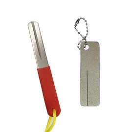 CMD Hook Sharpener, Diamond File Set, Set of 2, Fish Hook Sharpener, Diamond Sharpener, Sharpener, Sharpener, Double Groove, Double-Sided Sharpener, Portable and Convenient Fishing Supplies (B)